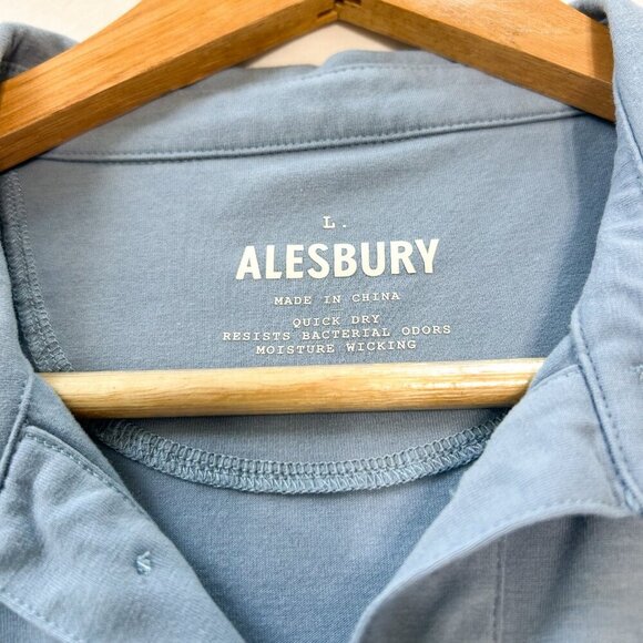 NWOT Alesbury Blue Performance Polo Shirt Quick Dry Moisture Wicking Men’s Large - Picture 2 of 4